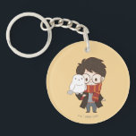 Chibi HARRY POTTER™ & Hedwig Key Ring<br><div class="desc">HARRY POTTER™ | Check out this adorable illustration of HARRY POTTER™ and his owl Hedwig!</div>