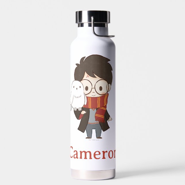 Chibi HARRY POTTER™ & Hedwig Water Bottle (Left)