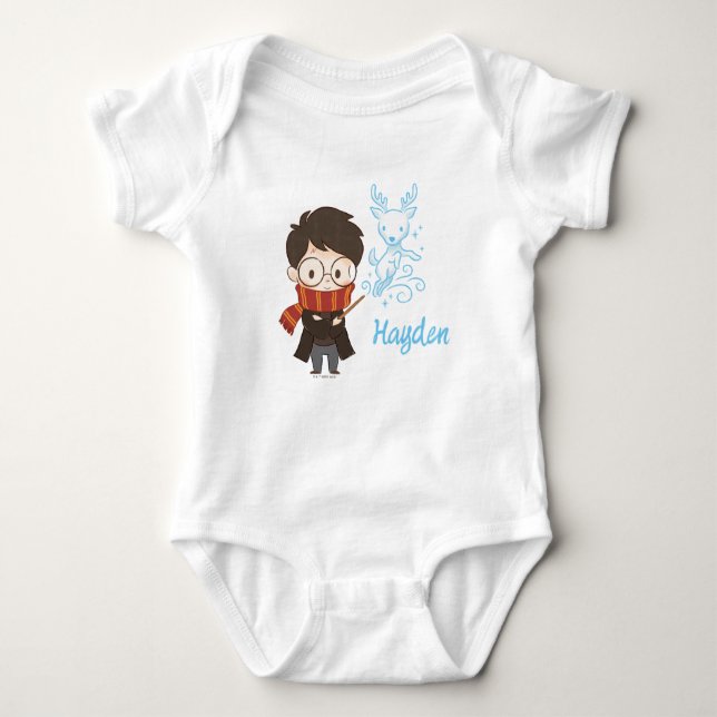 Chibi HARRY POTTER™ Patronus Baby Bodysuit (Front)
