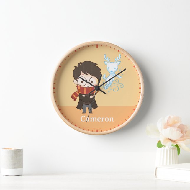 Chibi HARRY POTTER™ Patronus Clock (Home)