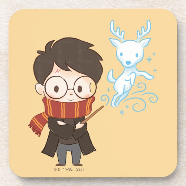 Chibi HARRY POTTER™ Patronus Coaster (Front)
