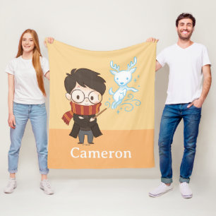 Chibi HARRY POTTER™ Patronus Fleece Blanket