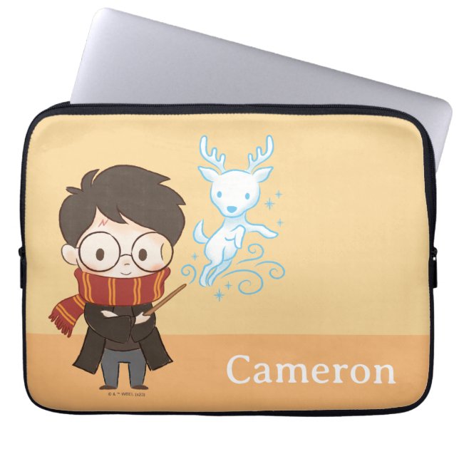 Chibi HARRY POTTER™ Patronus Laptop Sleeve (Front)