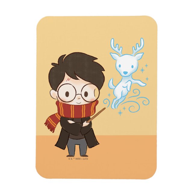 Chibi HARRY POTTER™ Patronus Magnet (Vertical)