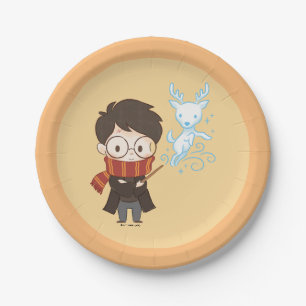 Chibi HARRY POTTER™ Patronus Paper Plate