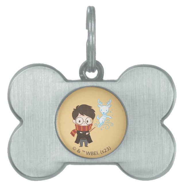 Chibi HARRY POTTER™ Patronus Pet ID Tag (Front)