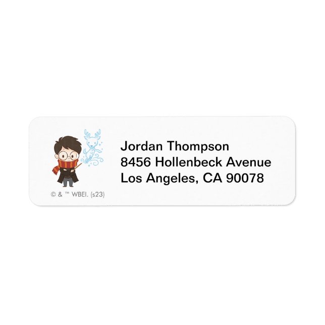 Chibi HARRY POTTER™ Patronus Return Address Label (Front)