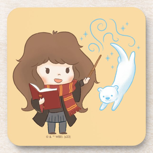 Chibi Hermione Granger Patronus Coaster (Front)