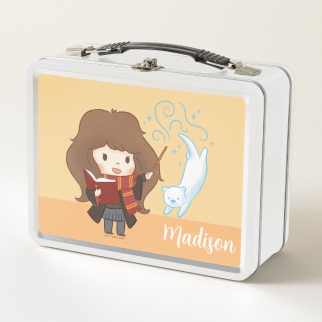 Chibi Hermione Granger Patronus Metal Lunch Box (Front)