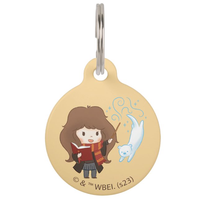 Chibi Hermione Granger Patronus Pet Tag (Front)