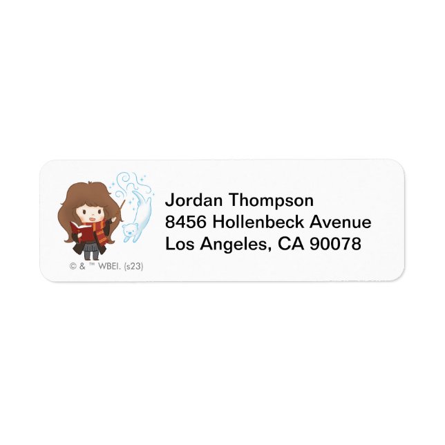 Chibi Hermione Granger Patronus Return Address Label (Front)