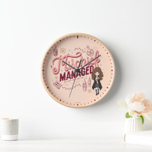 Chibi Hermione "Mischief Managed" Clock
