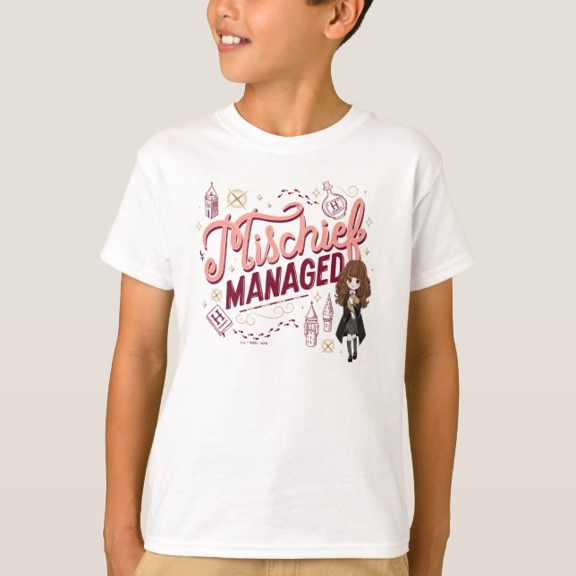 Chibi Hermione "Mischief Managed" T-Shirt (Front)