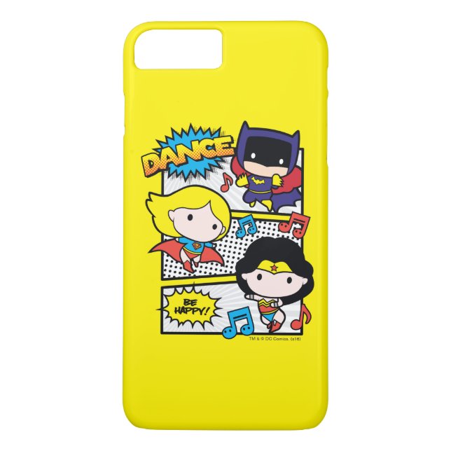 Chibi Heroes Dancing Case-Mate iPhone Case (Back)