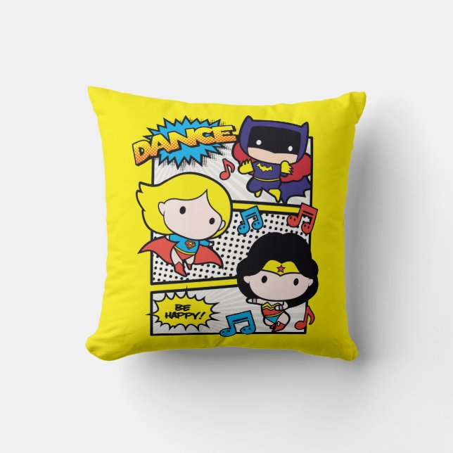 Chibi Heroes Dancing Cushion (Front)