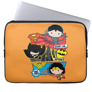 Chibi Heroes Ready For Action! Laptop Sleeve