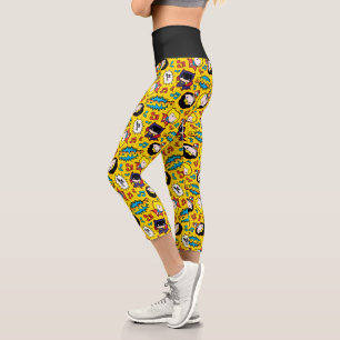 Chibi Heroine Dance Pattern Capri Leggings