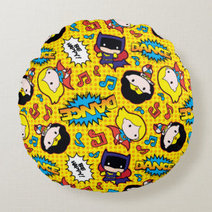 Chibi Heroine Dance Pattern Round Cushion