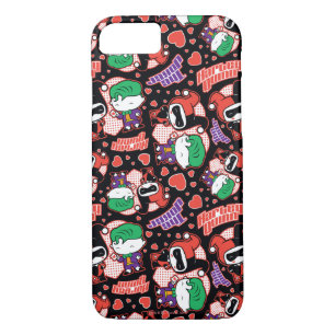 Chibi Joker and Harley Heart Pattern iPhone 8/7 Case