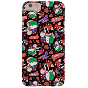 Chibi Joker and Harley Heart Pattern Barely There iPhone 6 Plus Case
