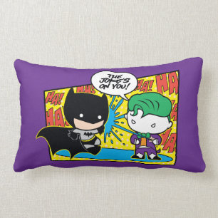Chibi Joker Pranking Chibi Batman Lumbar Cushion