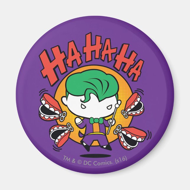 Chibi Joker With Toy Teeth Magnet (Front)