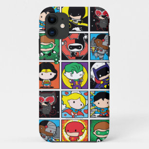 Chibi Justice League Character Pattern iPhone 11 Case