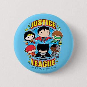 Chibi Justice League Group 6 Cm Round Badge