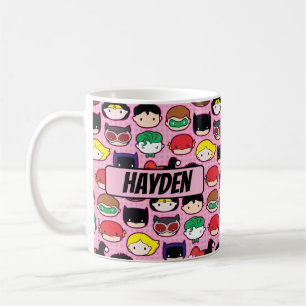 Chibi Justice League Head Pattern Coffee Mug