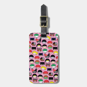 Chibi Justice League Head Pattern Luggage Tag
