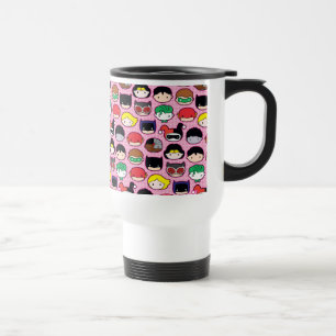 Chibi Justice League Head Pattern Travel Mug