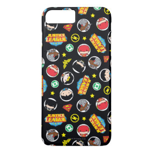 Chibi Justice League Heroes and Logos Pattern Case-Mate iPhone Case