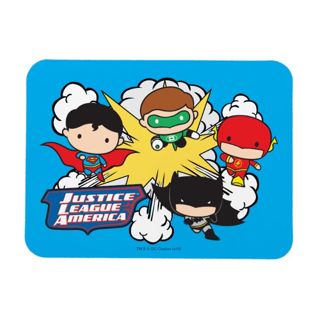 Chibi Justice League of America Explosion Magnet (Horizontal)