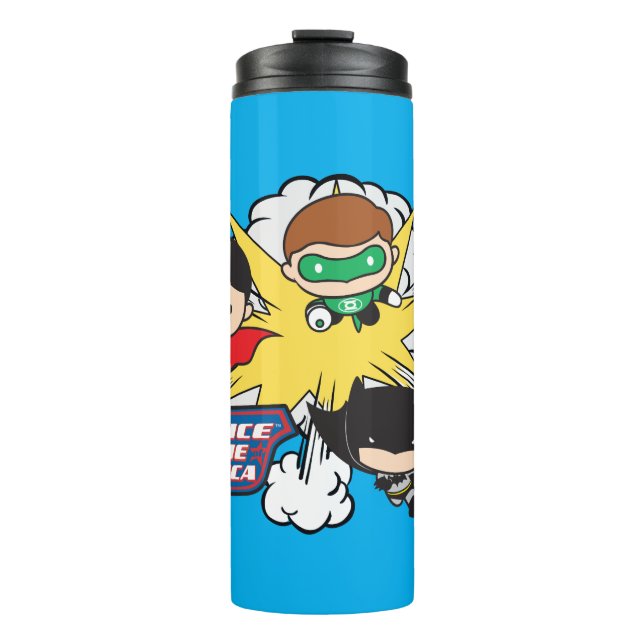 Chibi Justice League of America Explosion Thermal Tumbler (Front)