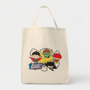 Chibi Justice League of America Explosion Tote Bag