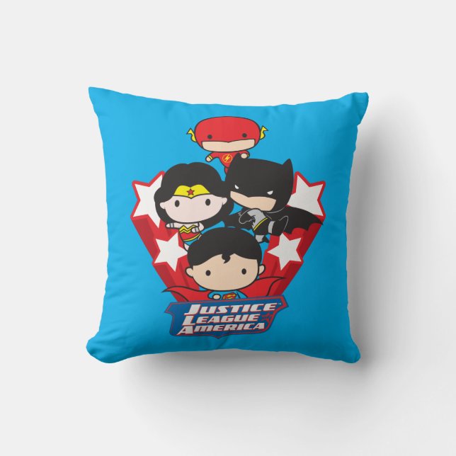 Chibi Justice League of America Stars Cushion (Front)