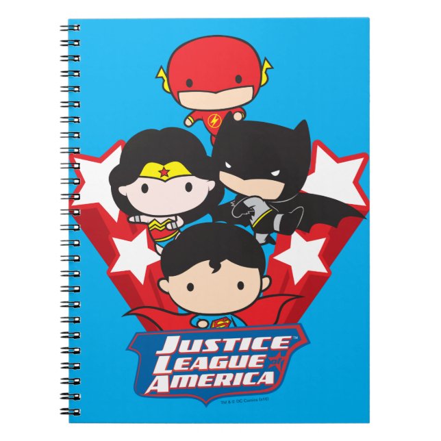 Chibi Justice League of America Stars Notebook (Front)