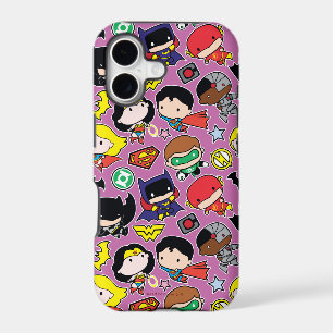 Chibi Justice League Pattern on Purple