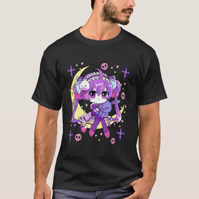Chibi Kawaii Anime Pastel Goth For T-Shirt (Front)