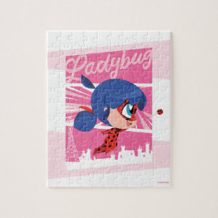 Chibi Ladybug in Paris Jigsaw Puzzle