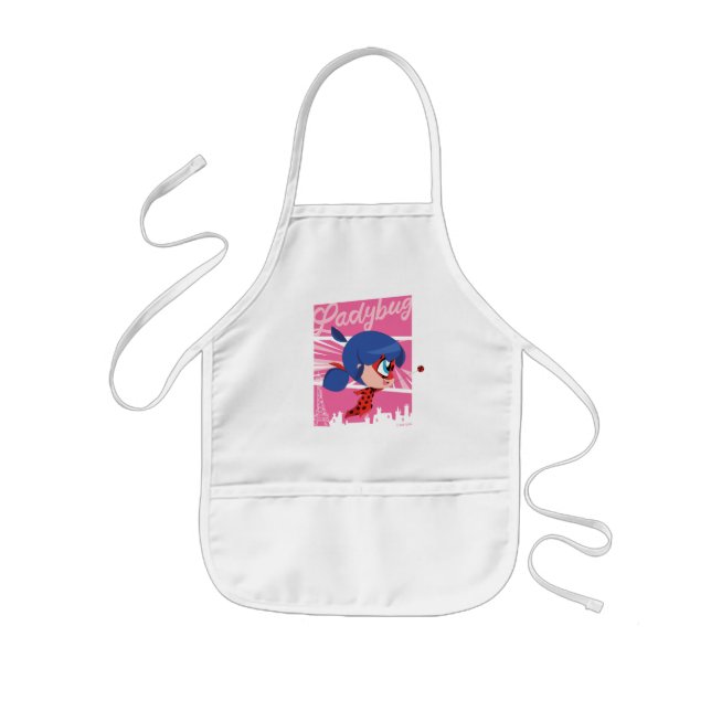 Chibi Ladybug in Paris Kids Apron (Front)