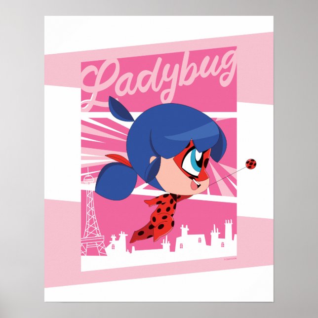 Chibi Ladybug in Paris Poster (Front)