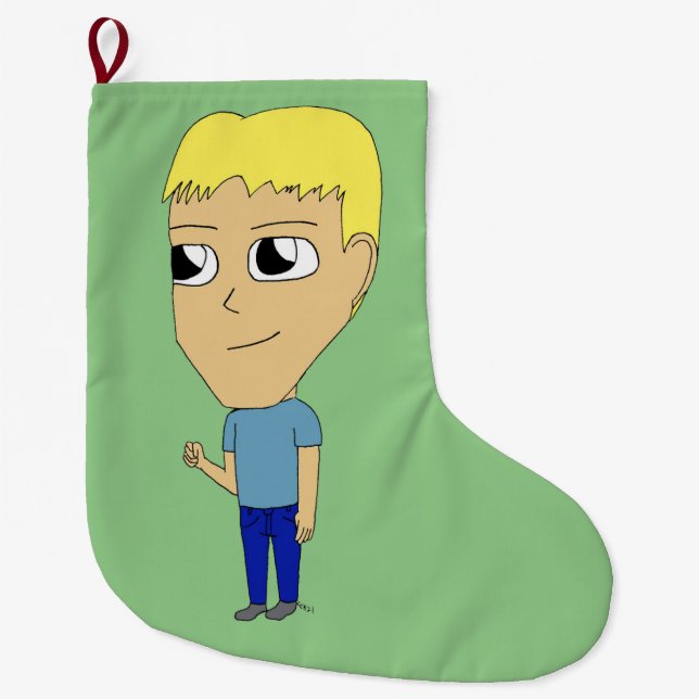 chibi    large christmas stocking (Front)