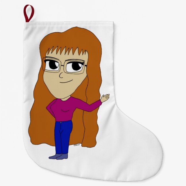 chibi    large christmas stocking (Front)