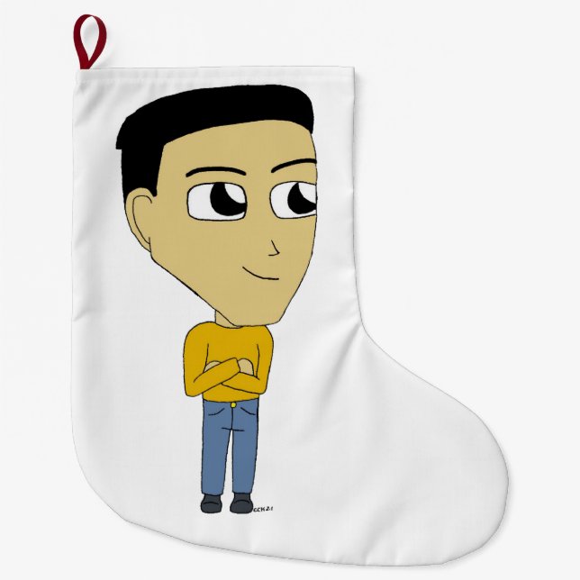 chibi   large christmas stocking (Front)