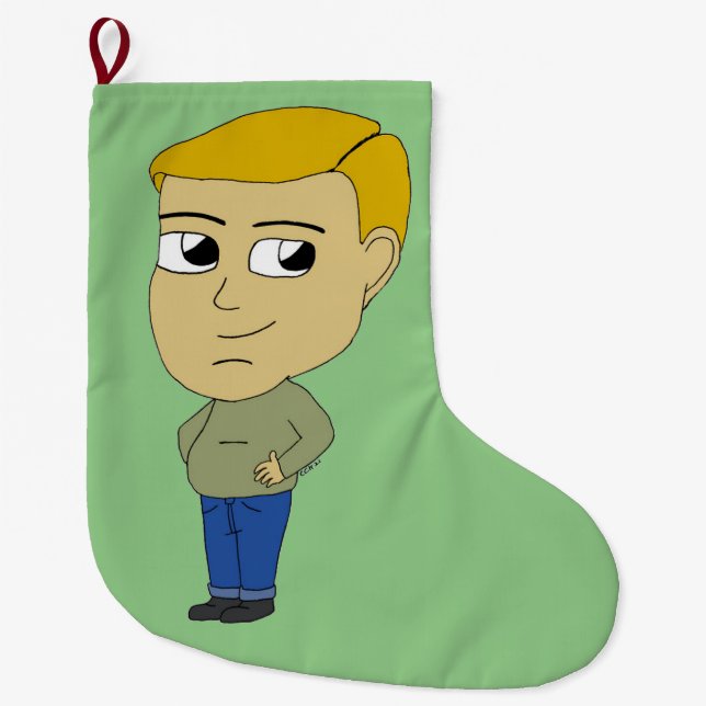 chibi    large christmas stocking (Front)
