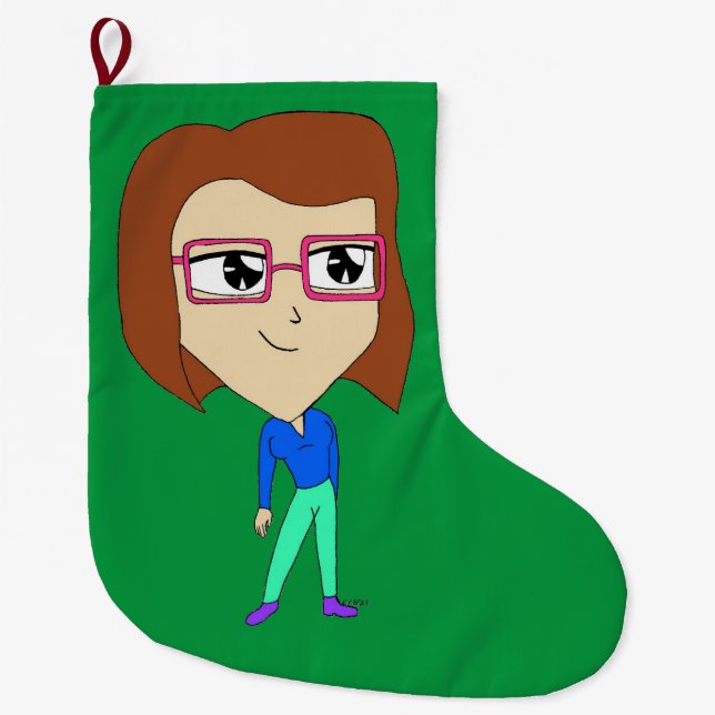 chibi   large christmas stocking (Front)