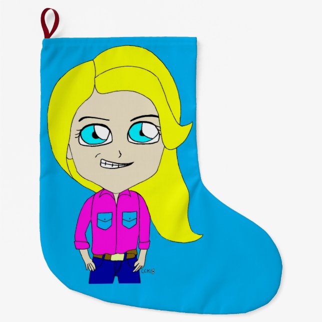 chibi     large christmas stocking (Front)