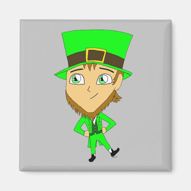 chibi   leprechaun   magnet (Front)