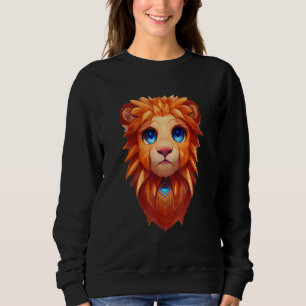 Chibi Lion King Of The Jungle Cute Lion Sweatshirt